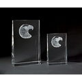 8" Eagle Optical Crystal Award w/ Tapered Side